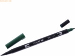 6 x Tombow Dual-Fasermaler ABT mit Rundspitze/Pinselspitze hunter gree