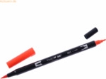 6 x Tombow Dual-Fasermaler ABT mit Rundspitze/Pinselspitze warm red