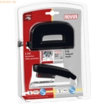 Novus Schreibtisch-Set Twinset Heftger&auml;t+Locher E 15/E 210 schwarz