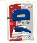 Novus Schreibtisch-Set Twinset Heftger&auml;t+Locher E 15/E 210 blau