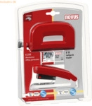 Novus Schreibtisch-Set Twinset Heftger&auml;t+Locher E 15/E 210 rot