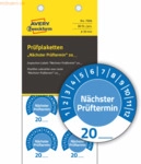 Avery Zweckform Pr&uuml;fplaketten 'N&auml;chster Pr&uuml;ftermin' 20__ Vinyl 30mm 10