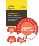 Avery Zweckform Pr&uuml;fplaketten 'N&auml;chster Pr&uuml;ftermin' 20__ Vinyl 30mm 10