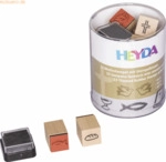 6 x Heyda Stempelset Holz Spirit/Religi&ouml;se Symbole 1,5x1,5cm VE=15 St&uuml;