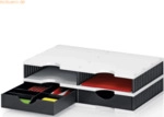 Styro Papier- und Dokumentenablage styrodoc duo Set 2 Schubladen grau/