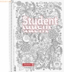 5 x Brunnen Collegeblock Student ZenArt Garten A4 90g/qm 80 Blatt Line