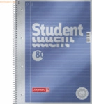 5 x Brunnen Collegeblock Premium Student A4 90g/qm 80 Blatt Lineatur 2