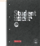 5 x Brunnen Collegeblock Student Pressspan A4 90g/qm 80 Blatt Lineatur