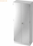 mcbuero.de Garderobeschrank Solid 5OH BxTxH 80x42x200,4cm Griff SG Wei