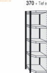 Kerkmann Magazin-Regal Stora 100 Eck-Regalfeld mit R&uuml;ckwand 67x30x190c