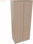 Soennecken Fl&uuml;gelt&uuml;renschrank 5OH B800xT442xH1869 silber/Eiche Natur