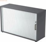 mcbuero.de Rolladenschrank 2 OH BxTxH 120x40x74,8cm Griff SG Graphit/S