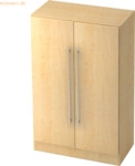 mcbuero.de Schrank Solid 3OH BxTxH 80x42x127cm Griff RE Ahorn/Ahorn