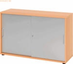 mcbuero.de Schiebet&uuml;rschrank Derie 9 2 OH BxTxH 120x40x74,8cm Griff BS