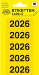 10 x Avery Zweckform Etikett 60x24mm Jahreszahlen 2026 gelb 100 St&uuml;ck