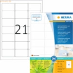 HERMA Etiketten 63,5x38,1mm naturwei&szlig; RC A4 VE=80 Blatt