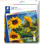 Staedtler Acrylfarbkasten Tuben karat 24 Farben a 12ml