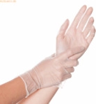 10 x Hygonorm Vinyl-Handschuh Classic Light gepudert L 24cm wei&szlig; VE=10
