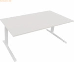 Soennecken Sitz-/Stehtisch Kufe Doppels. Quad. B1800xT900xH645-1275 we