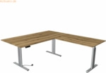 Kerkmann Sitz-/Stehtisch Move 3 BxT 200x180cm (mit Anbautisch) silber/