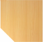 mcbuero.de Verkettungsplatte trapezform 120x120cm mit Konsole/Fu&szlig; Buch