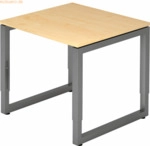 mcbuero.de Schreibtisch O-Fu&szlig; eckig 80x80cm Ahorn/Graphit