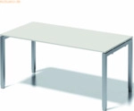 Bisley Schreibtisch Cito BxTxH 160x80x65-85cm grauwei&szlig; Gestell silber