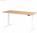 mcbuero.de Schreibtisch el 180x80cm wei&szlig;/eiche