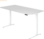mcbuero.de Sitz-Steh-Schreibtisch elektrisch 200x100cm Wei&szlig;/Wei&szlig;