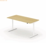 Sedus Schreibtisch Sedus se:lab e-desk 160x65-128x80cm wei&szlig;/eiche hell