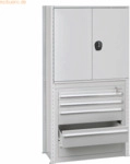 Schulte Schubladenschrank 22615 200x100x50cm lichtgrau