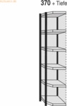 Kerkmann Eckregalfeld Stora 100 HxBxT 225x67x30cm 6 B&ouml;den mit R&uuml;ckwand