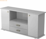 mcbuero.de Sideboard SB 2OH 2 Sch&uuml;be BxTxH 166,1x44,8x84cm Griff SG Gr