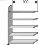 Kerkmann Regalfeld B&uuml;roregal Dante BXHxT 1000x1900x325mm wei&szlig; 5 B&ouml;den