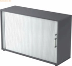 mcbuero.de Rolladenschrank 2 OH BxTxH 120x40x74,8cm Griff CE Graphit/S