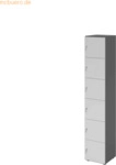 mcbuero.de Schliessfachschrank 6OH 6xDS graphit/grau