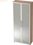 mcbuero.de Glast&uuml;renschrank Basic 5 OH BxTxH 80x33x188cm Griff BM Nuss