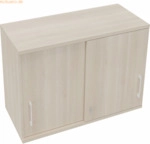 Soennecken Aufsatz Schiebet&uuml;renschrank 2OH B1000xT442xH736mm Akazie he