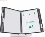 Tarifold Wandsichttafelsystem Pult A4 grau Metall mit 10 Sichttafeln A