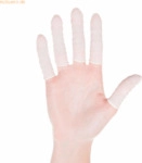 150 x HygoStar Nitril-Fingerlinge puderfrei L 7cm wei&szlig; VE=100 St&uuml;ck
