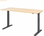 mcbuero.de Sitz-Steh-Schreibtisch elektrisch 180x80cm Ahorn/Graphit