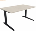 Soennecken Schreibtisch Kufe Quadrat B1800xT700xH650-850 anthrazit/Aka
