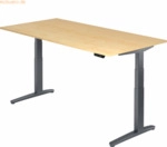 mcbuero.de Sitz-Steh-Schreibtisch elektrisch 200x100cm Ahorn/Graphit