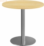 mcbuero.de Besprechungstisch 80cm Ahorn/chrom