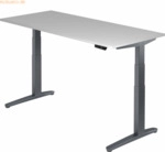 mcbuero.de Sitz-Steh-Schreibtisch elektrisch 180x80cm Grau/Graphit