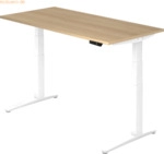 mcbuero.de Sitz-Steh-Schreibtisch elektrisch 160x80cm Eiche/Wei&szlig;