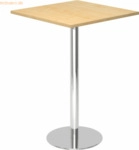 mcbuero.de Stehtisch 80x80cm Ahorn/chrom