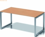 Bisley Schreibtisch Cito BxTxH 160x80x74cm buche Gestell silber