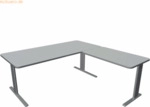Kerkmann Schreibtisch Unic BxTxH 180x80x75cm Anbautisch 100x60cm licht