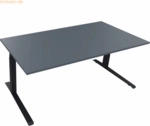 Soennecken Sitz-/Stehtisch Kufe Doppels. Quad. B1800xT900xH645-1275 an